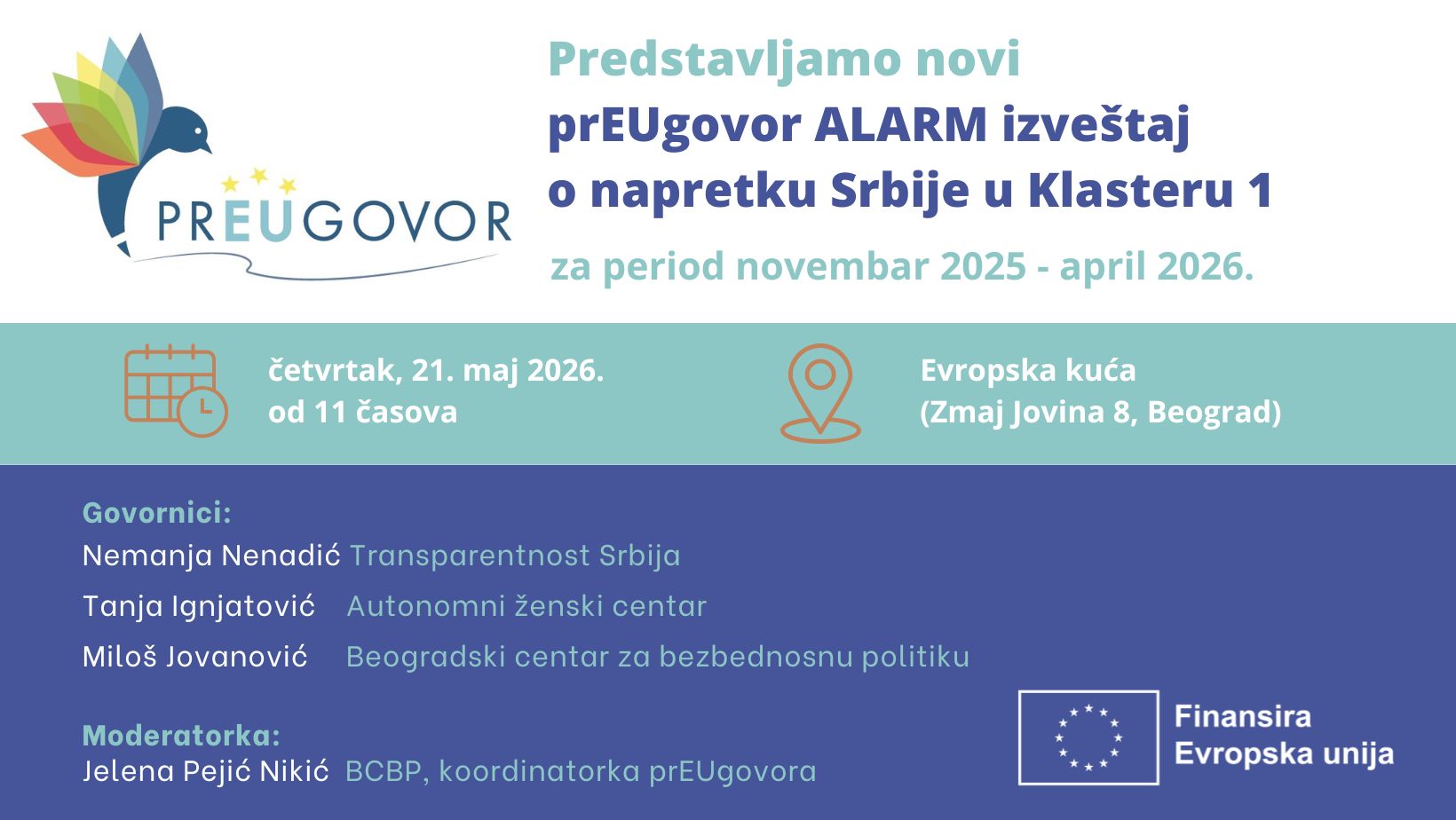 Predstavljanje prEUgovor Alarm izveštaja o stanju vladavine prava u Srbiji