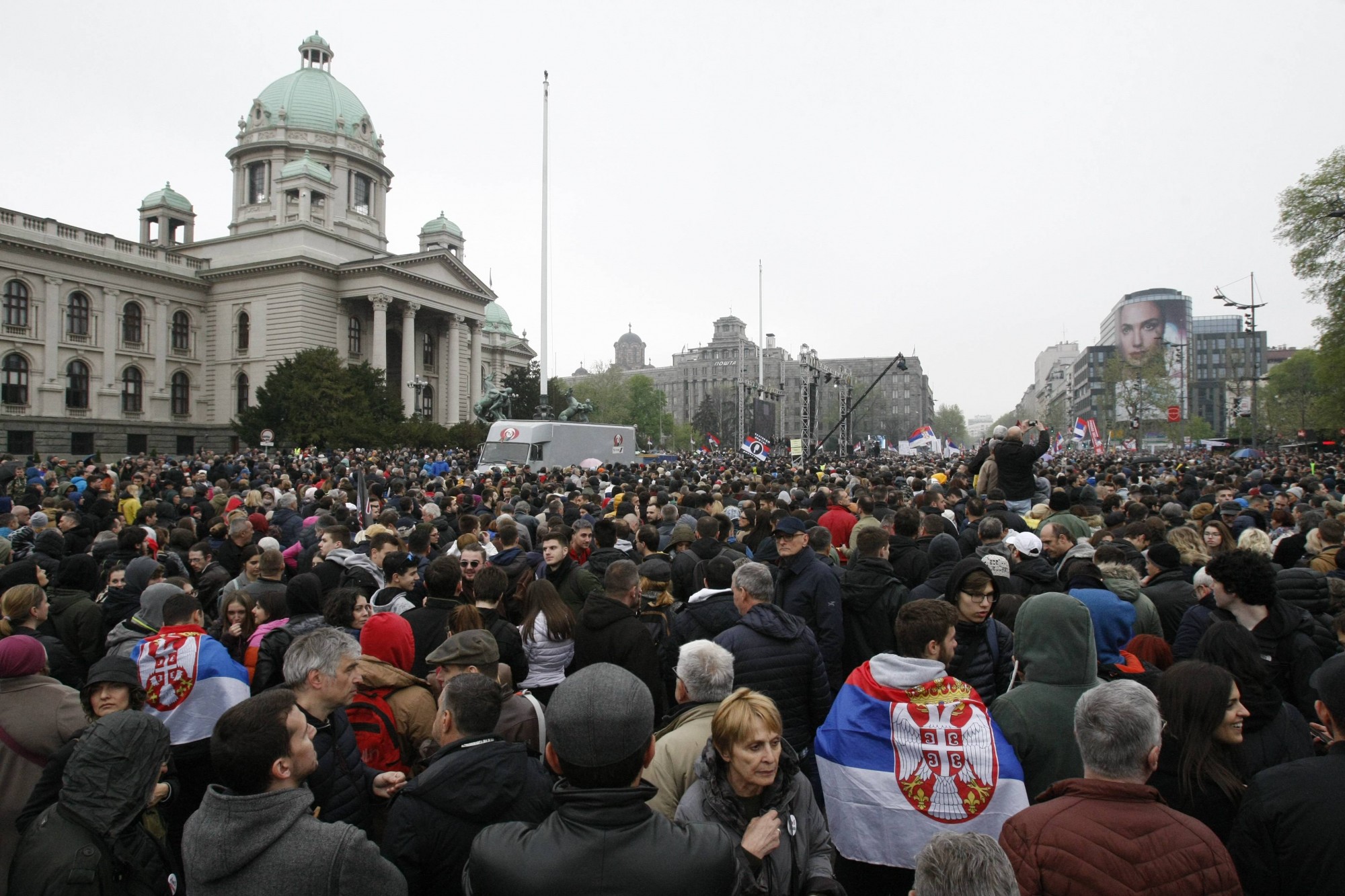 Photo: The All as One – One of the Five Million protest rally, April 13; Photo: Beta/Emil Vaš